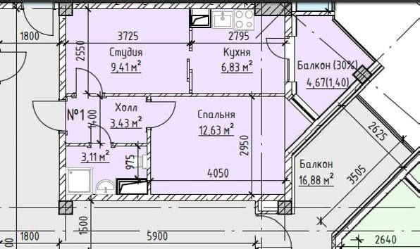 Продается 2х ком кв-ра, ЖК Imperial Club City, ор-р: финанс.инст, 38м²