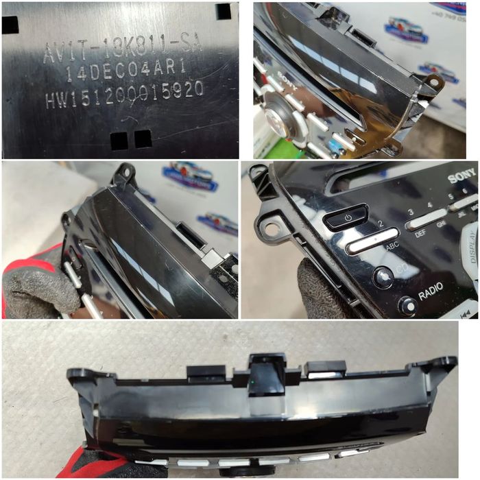 PANOU COMANDĂ RADIO SONY + CITITOR CD + BUTON AVARII / BLOCARE FORD B-MAX 2015 / 2012–2017 / COD OEM AV1T-18K811-SA (5E2)