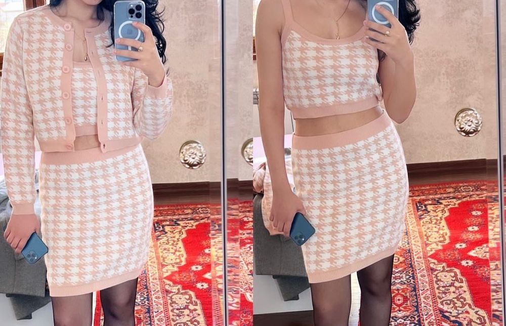 тройка из вязки женская