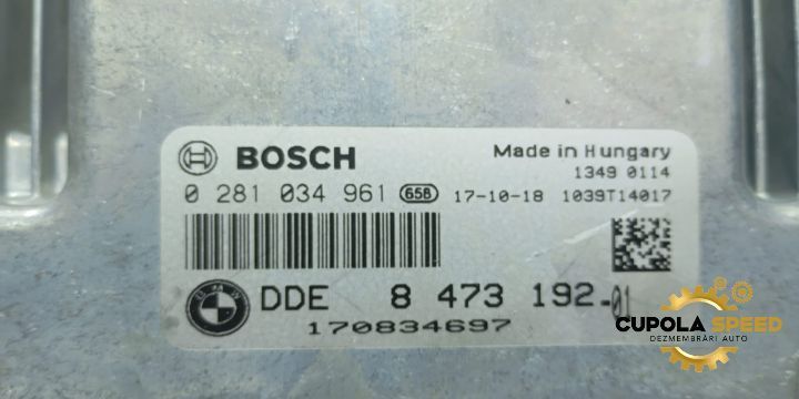 Calculator motor ECU 2.0D B47 DDE8473192-01 0281034961 BMW X4 F26 [20