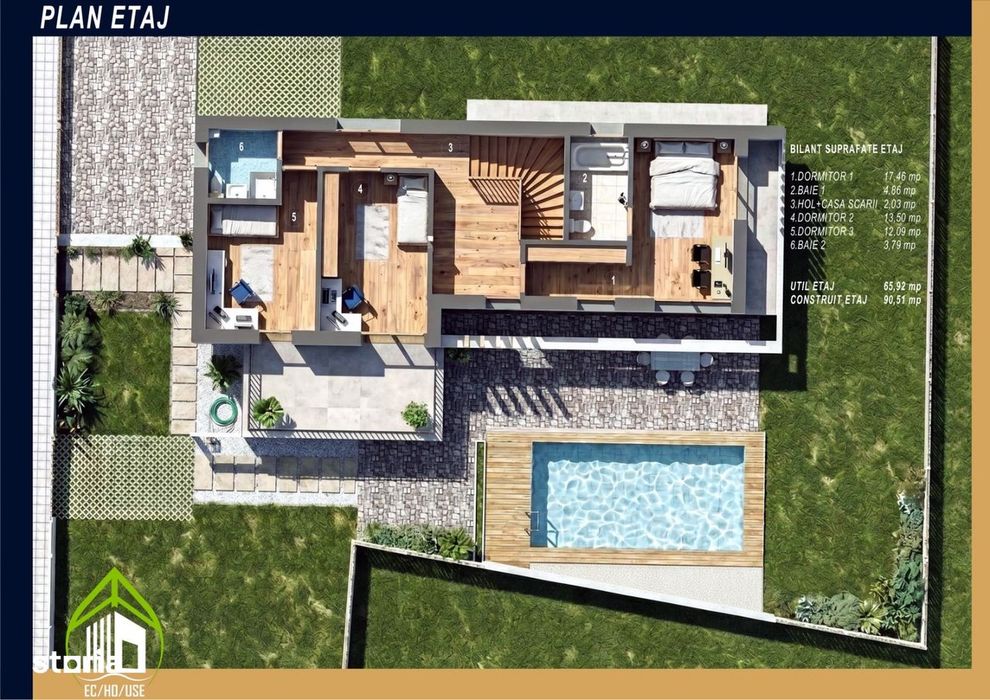 Vila Exclusiva cu Gradina si piscina Individuala ,direct Dezvoltator