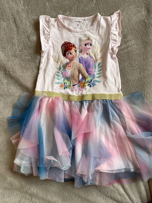 Детска рокля Elsa And Anna, Name it, размер за 3-4г. Като нова.
