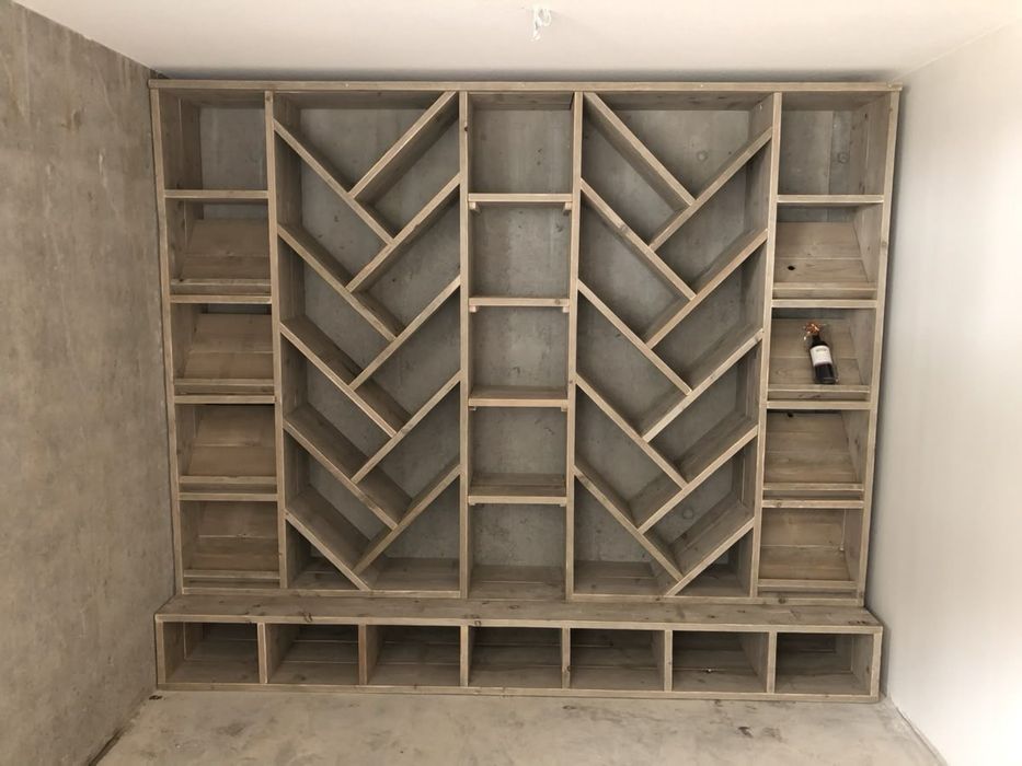 Деревянные полки, Стеллажи для вино водки, мебель в стиле лофт,