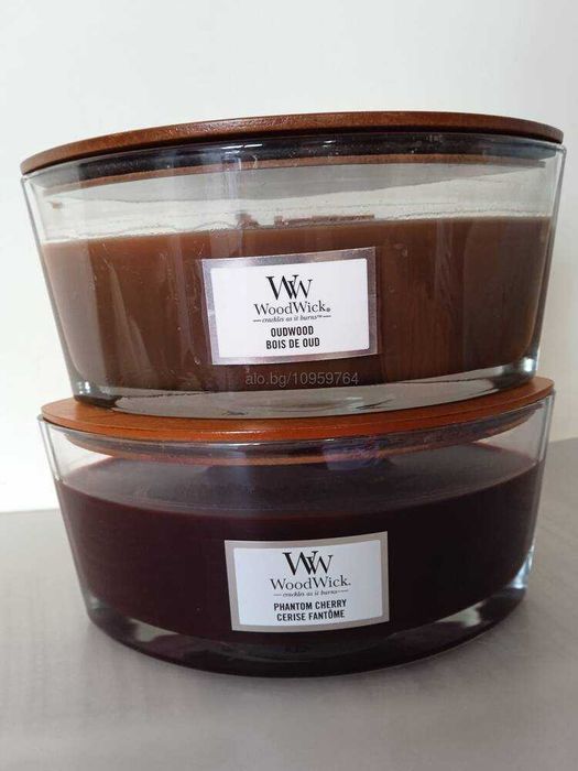Антични ароматна голям свещи  WoodWick 2 броя