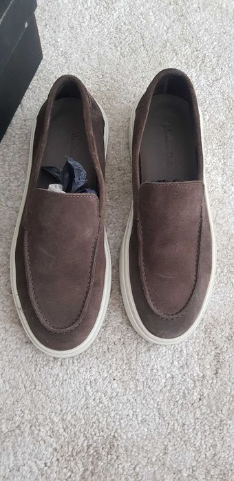 Mocasini Massimo Dutti piele intoarsa