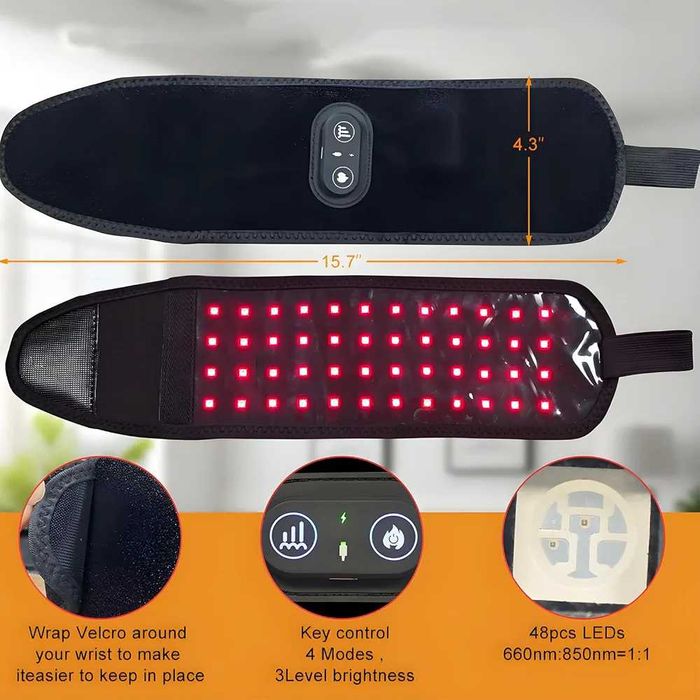 Чисто нов колан за инфрачервена и червена светлинна терапия (Red Light Therapy) с нагрев