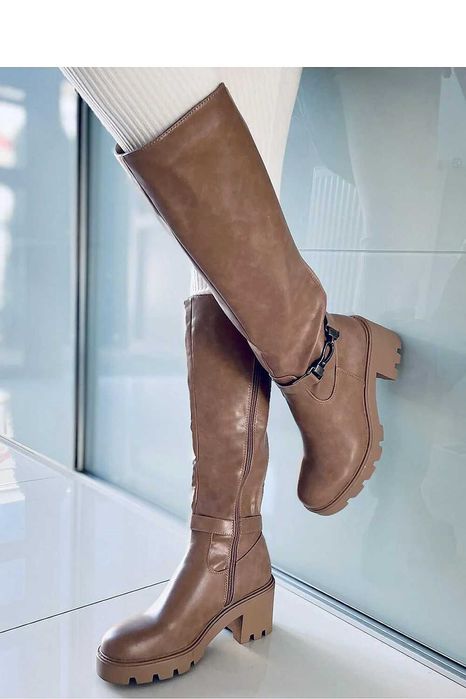 Cizme lungi maro dama accesorizate