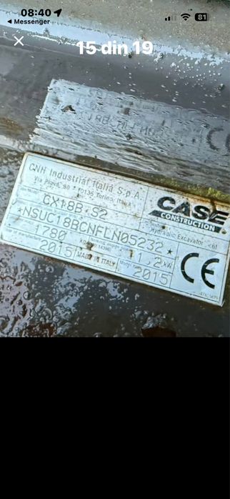 Miniexcavator case CX 18B