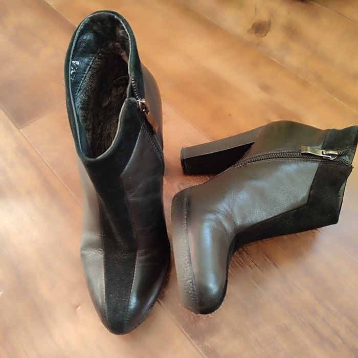 Ботильоны натуральная кожа черные