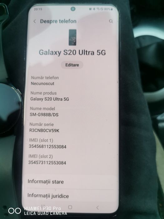 Samsung s20 Ultra 5G plus ceas  cadou