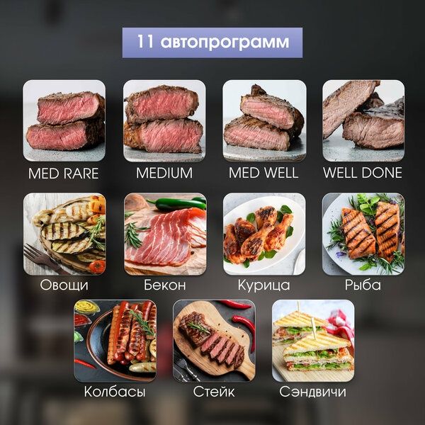 Гриль электрический Zigmund & Shtain ZEG-934, контактный, 2000 Вт