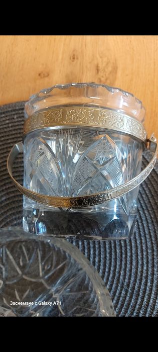 Български кристал от соца ,съд за лед,купа и ордьовър