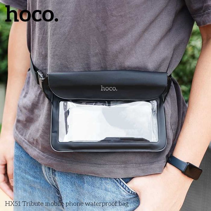 Hoco HX51 Тройная водонепроницаемая поясная сумка чехол для смартфонов