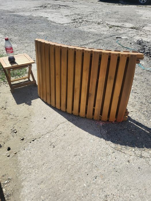 Set șezlong pliabil,, cu perne reversibile, din lem de salcâm