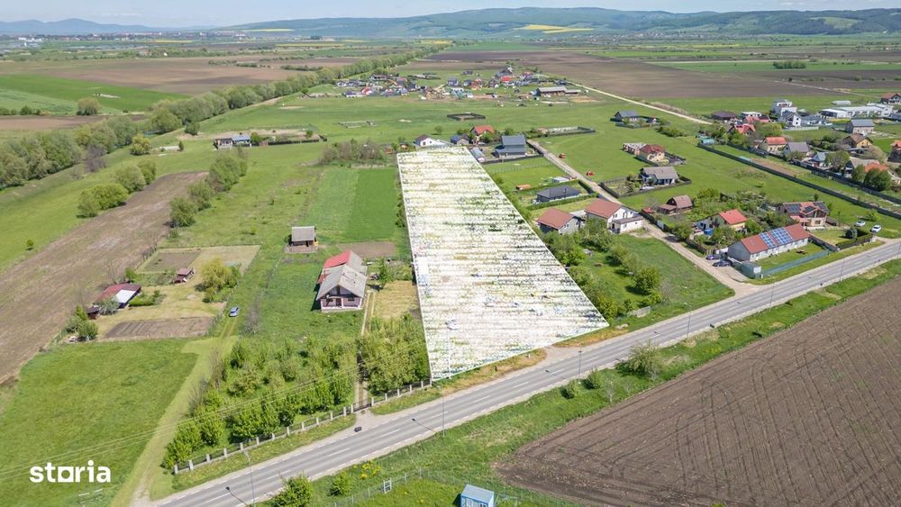 Teren intravilan Bod | Front 46 m la Asfalt | Utilități pe/lângă Teren