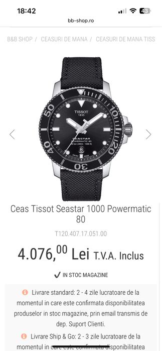Ceas Tissot automatic T120.407.17.051.00