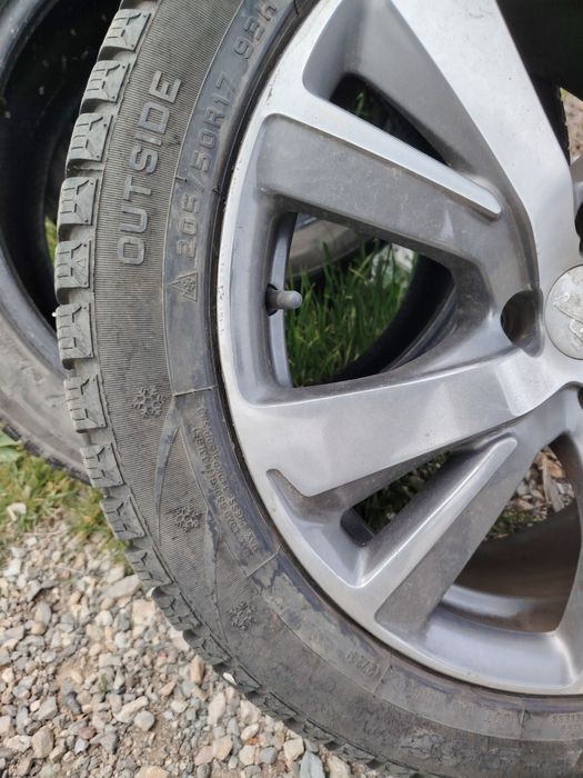 Лети джанти 17 цола със зимни гуми за Пежо / Peugeot