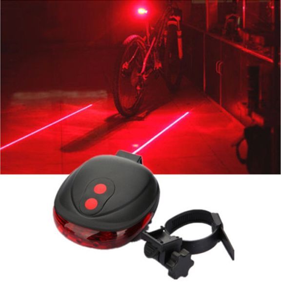 Far față 300 lumen + stop spate laser + mănuși bicicleta set - lumini