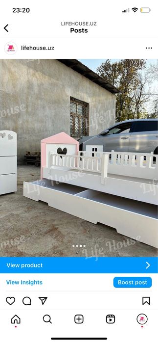 Кроватка домик детская