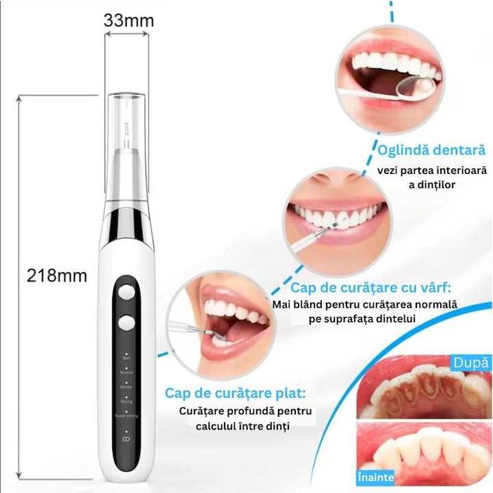 Dispozitiv Pentru Eliminare Tartru,Detartraj Ultrasonic,Waterproof