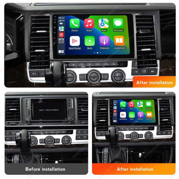 Navigatie Android 14 VW TRANSPORTER T6 CARAVELLE 1/8 Gb CarPlay CAMERA
