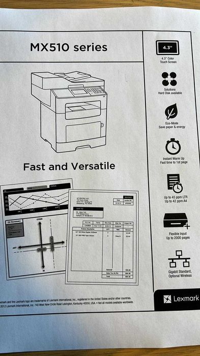 Lexmark MX511de – лазерен мултифункционален принтер