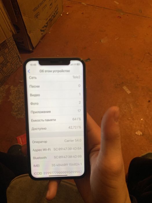 Iphone X 64gb 100