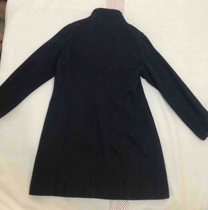 Дамско зимно черно вълнено палто Scarabey, 75% вълна, размер М