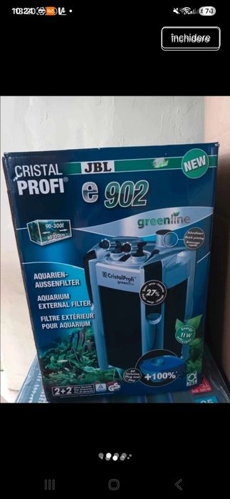 Filtru pt acvarium nou