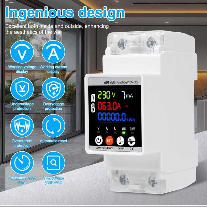 Contor de electricitate WiFi 63A 230VAC