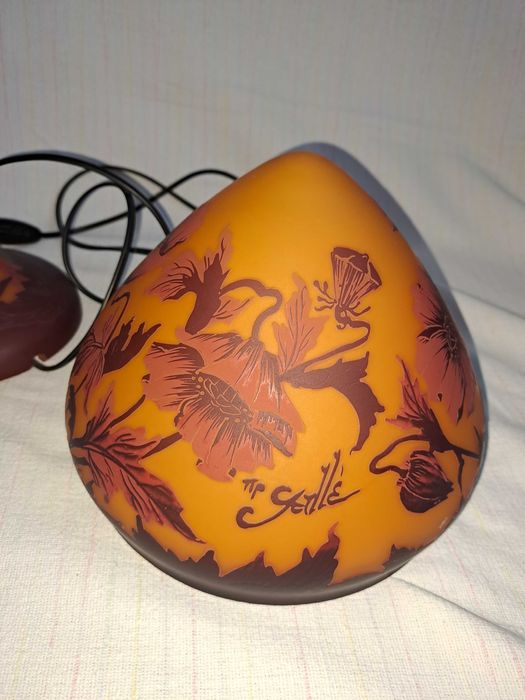 veioza Galle inaltime 46 - 52 cm rara de colectie