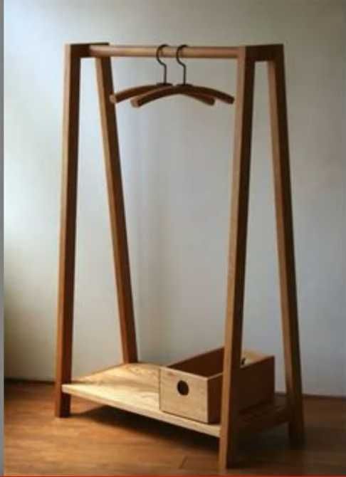 Umeraș suport haine cuier valet portmantou mobila lemn stație călcat