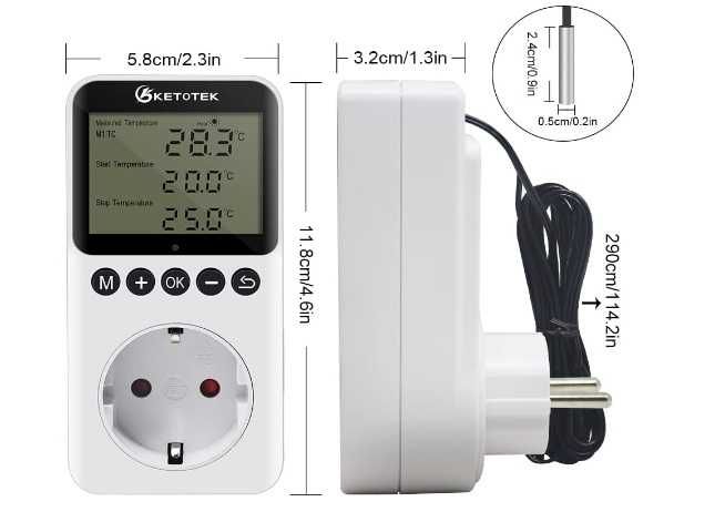 Ketotek Цифров термостат Температурен регулатор НОВИ!