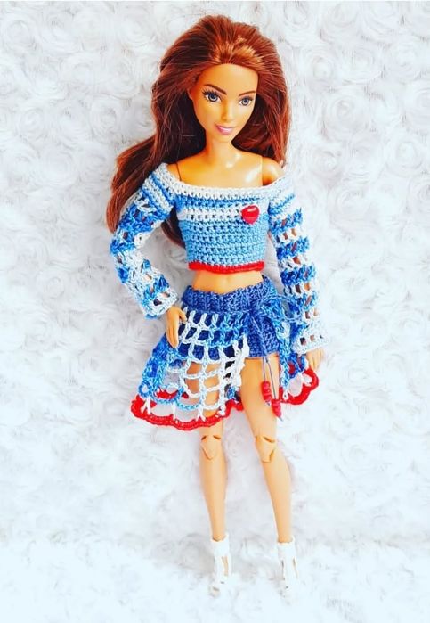 Одежда для кукол Барби. Ручная,работа крючком