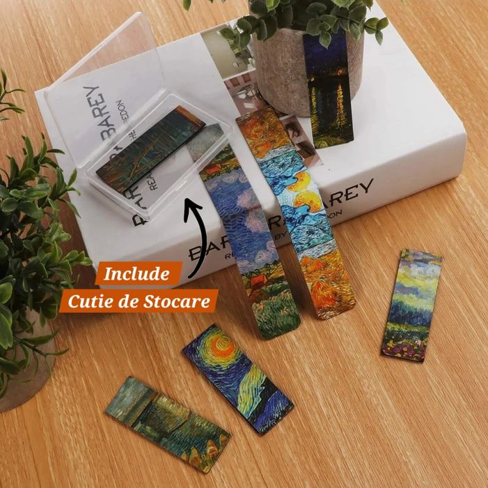 Cutie cadou Cititor/Artist: 4xSemn de carte Van Gogh/Monet