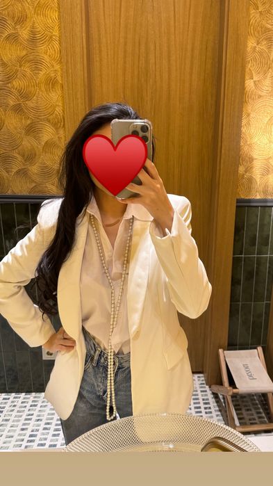 Пиджак белый классический