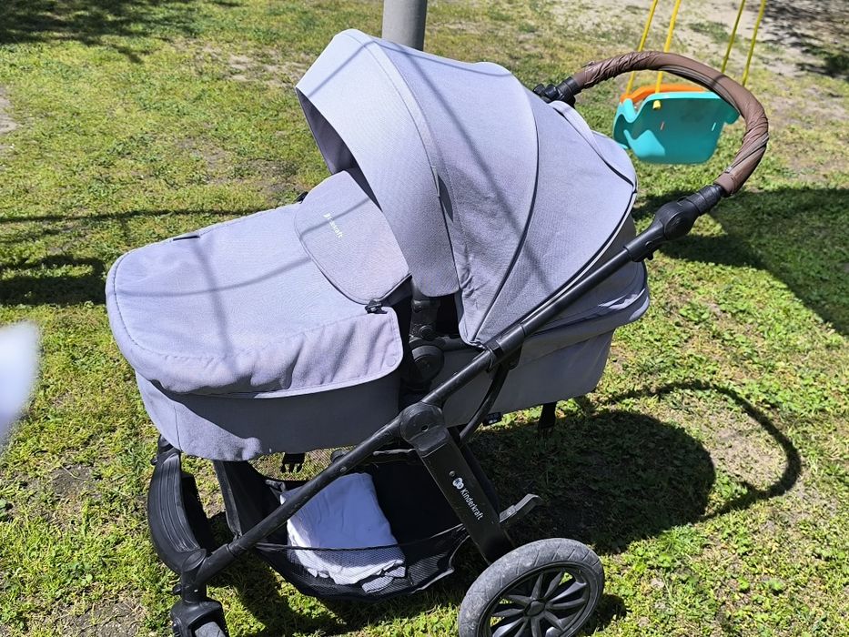 Количка KinderKraft Xmoov 2023, 3в1, Светло сива