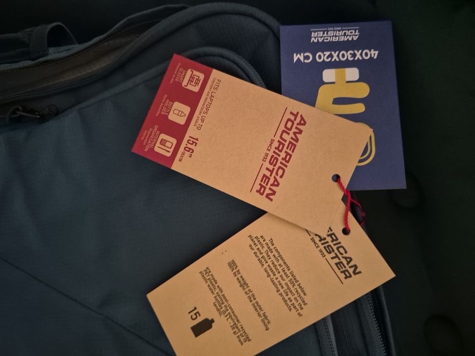 American Tourister Take2cabin Раница размер MS за 15.6" лаптоп Синьо Пристанище