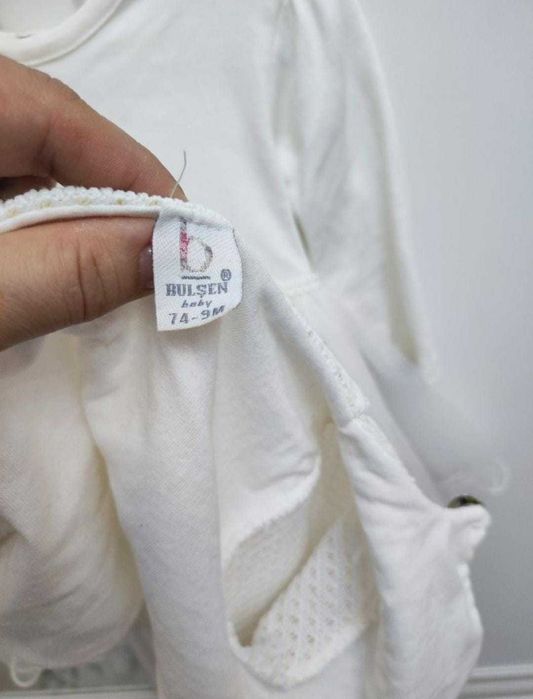 Белое нарядное платье 74 см