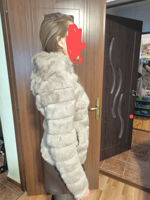 Geaca de blana naturala iepure  S