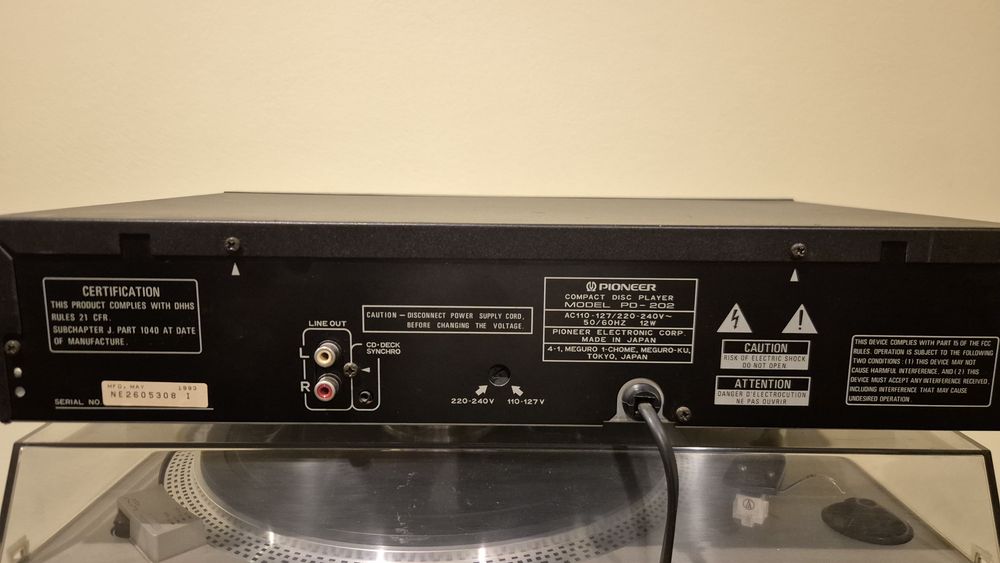 Compact Disc Player PIONEER PD202