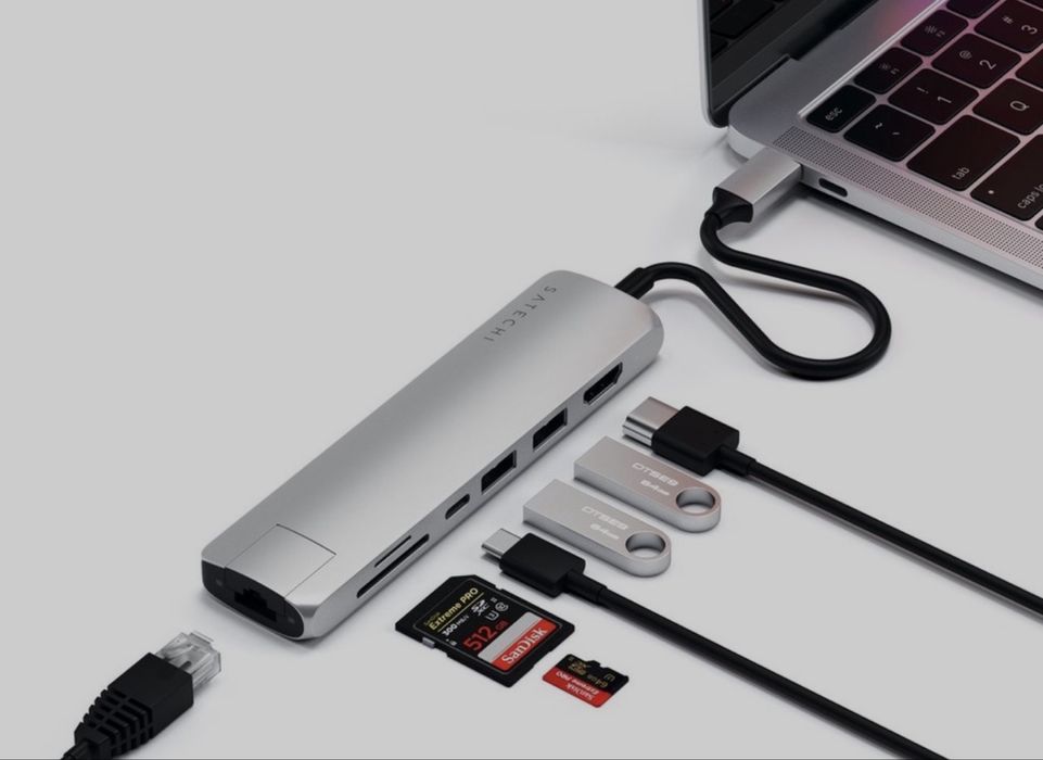 Adaptor Satechi, usb-c, slim, mac