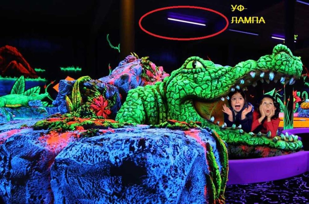 световой дизайн интерьеров и шоу фосфорными красками Спектр