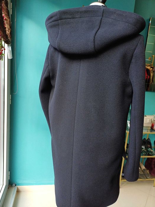 Palton lana bleumarin Sandro Paris