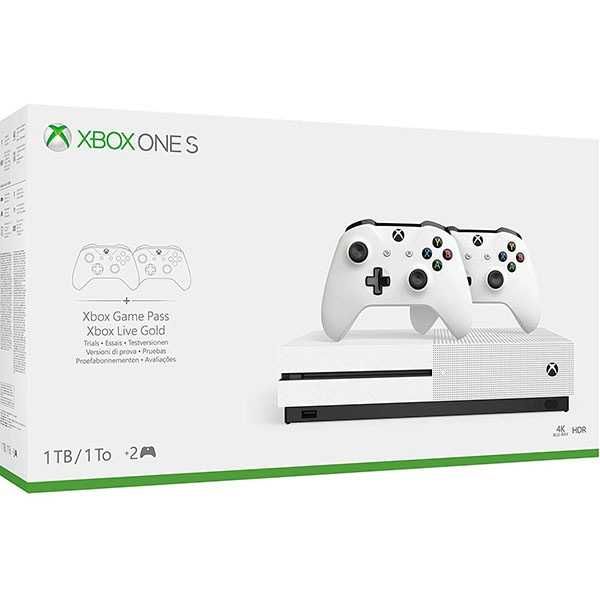 Vand consola Xbox One S de 1tb + 2 manete si 14 jocuri