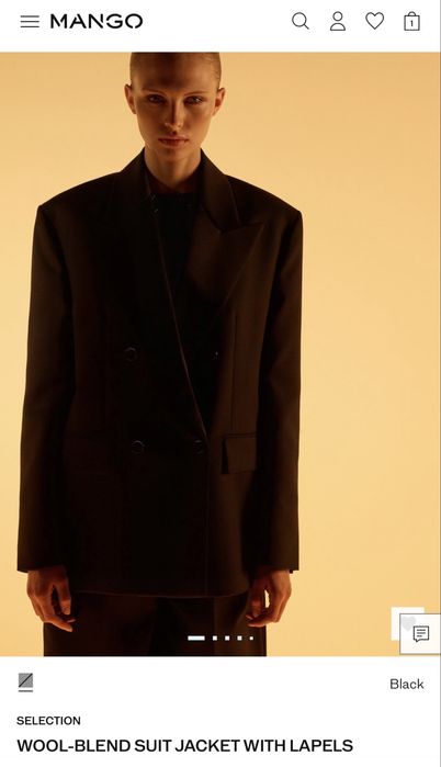 MANGO Premium Pieces Wool Blend Блейзър - изчерпан навсякъде