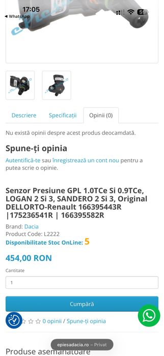 Vând 3 senzori presiune GPL  originali  GPL fabrică
