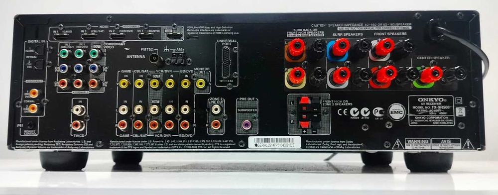Onkyo TX SR 508 amplificator 7.1 statie HDMI 3D ARC Sunet HD puternic