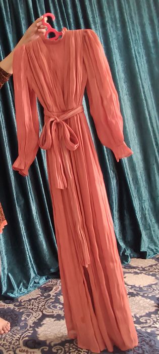 Oqshom libosi materiali organza