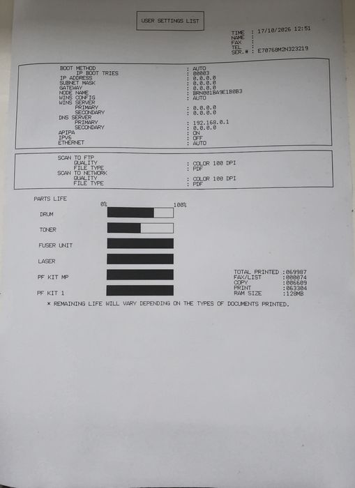 Imprimanta multifunctionala Brother MFC-8520DN